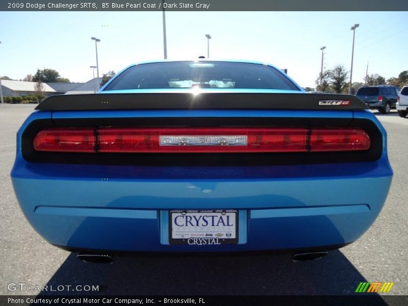 B5 Blue Pearl Coat / Dark Slate Gray 2009 Dodge Challenger SRT8