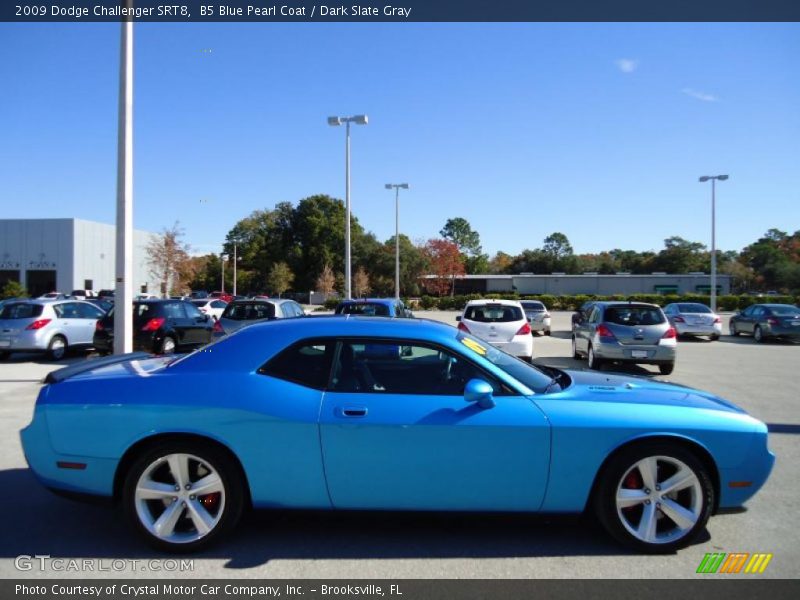 B5 Blue Pearl Coat / Dark Slate Gray 2009 Dodge Challenger SRT8