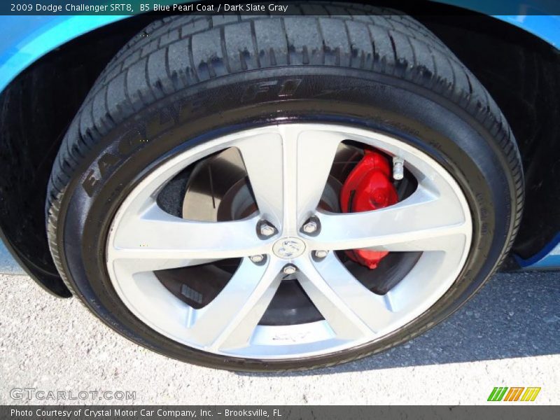 B5 Blue Pearl Coat / Dark Slate Gray 2009 Dodge Challenger SRT8