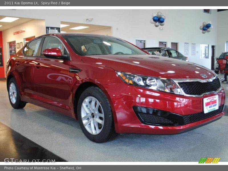 Spicy Red / Beige 2011 Kia Optima LX