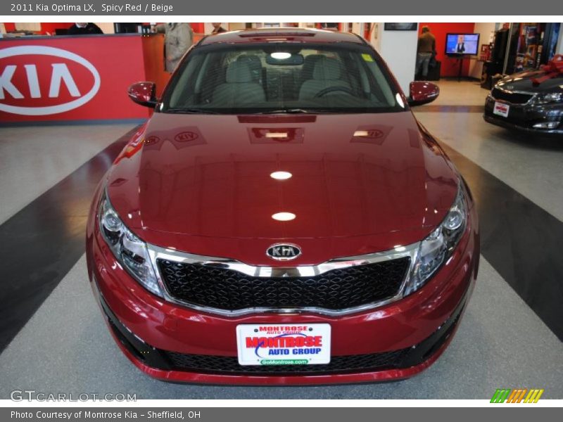 Spicy Red / Beige 2011 Kia Optima LX