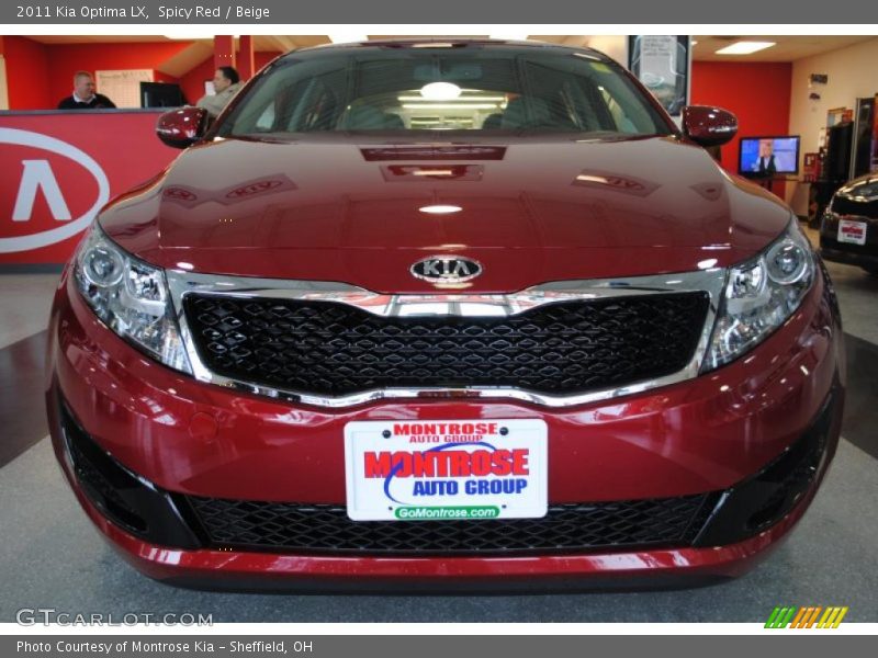 Spicy Red / Beige 2011 Kia Optima LX