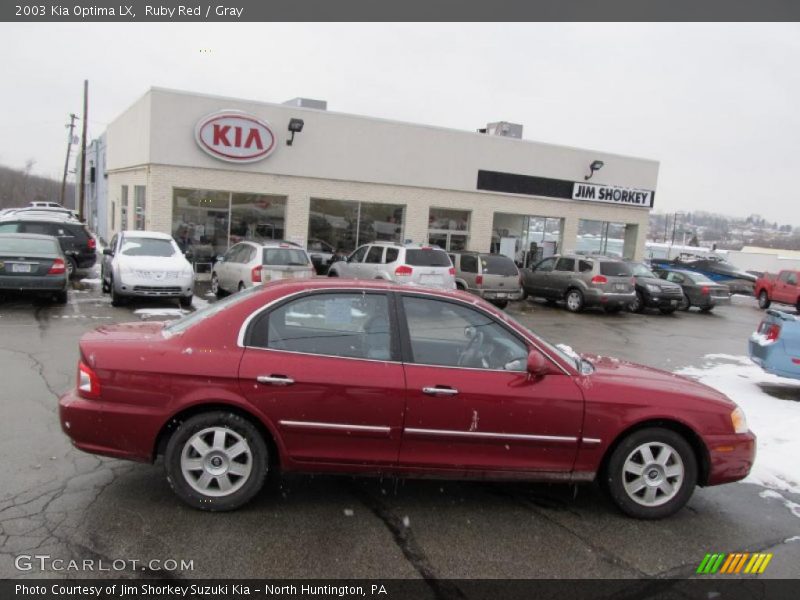 Ruby Red / Gray 2003 Kia Optima LX