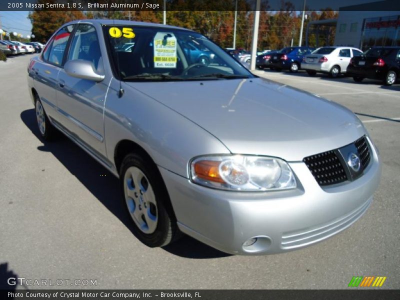 Brilliant Aluminum / Sage 2005 Nissan Sentra 1.8 S