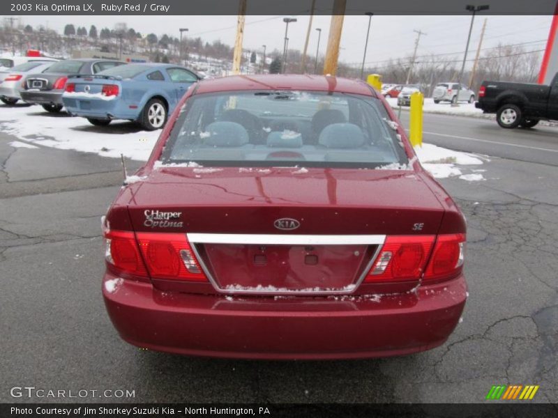 Ruby Red / Gray 2003 Kia Optima LX
