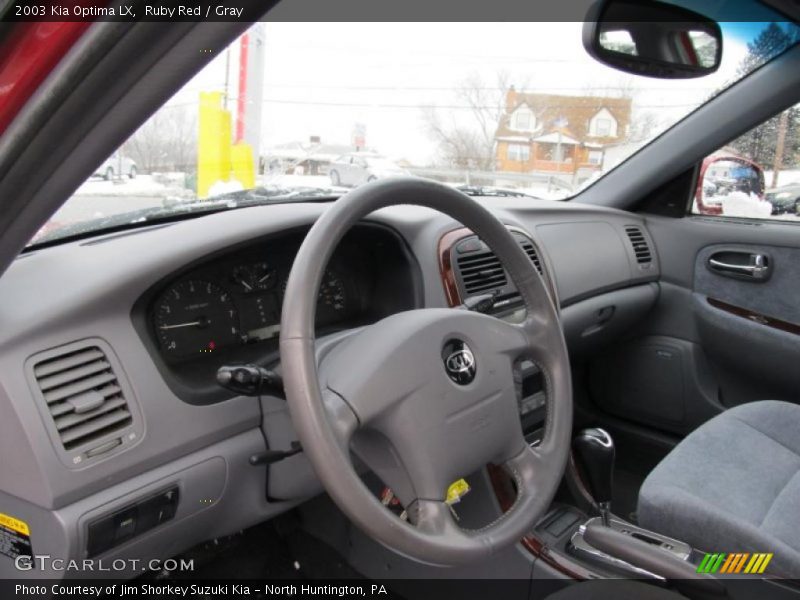 Ruby Red / Gray 2003 Kia Optima LX