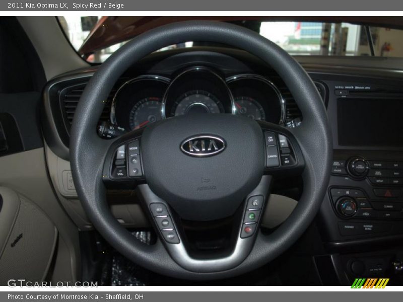 Spicy Red / Beige 2011 Kia Optima LX