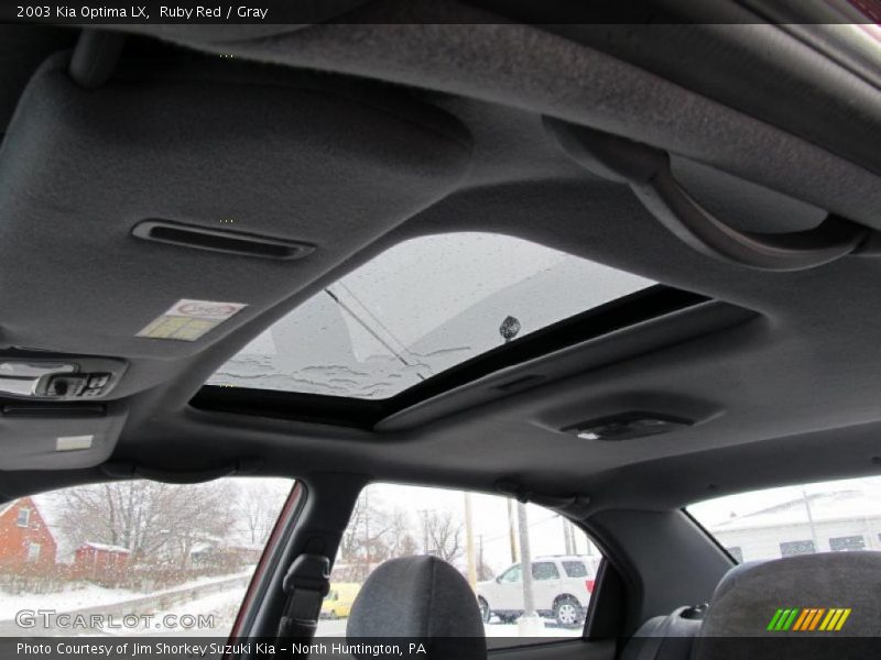 Ruby Red / Gray 2003 Kia Optima LX