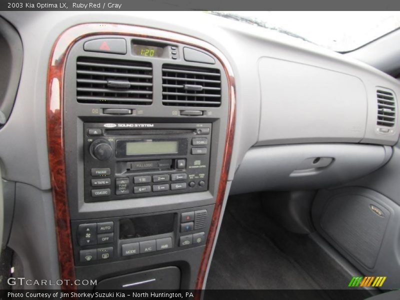 Ruby Red / Gray 2003 Kia Optima LX