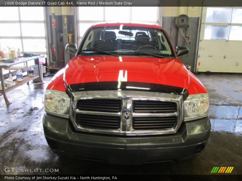 Flame Red / Medium Slate Gray 2006 Dodge Dakota ST Quad Cab 4x4