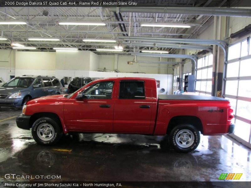Flame Red / Medium Slate Gray 2006 Dodge Dakota ST Quad Cab 4x4