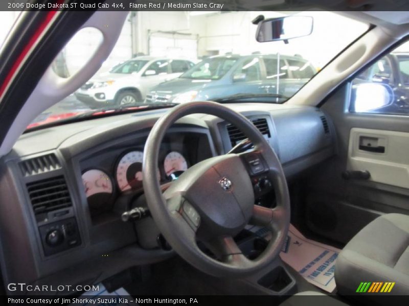 Flame Red / Medium Slate Gray 2006 Dodge Dakota ST Quad Cab 4x4