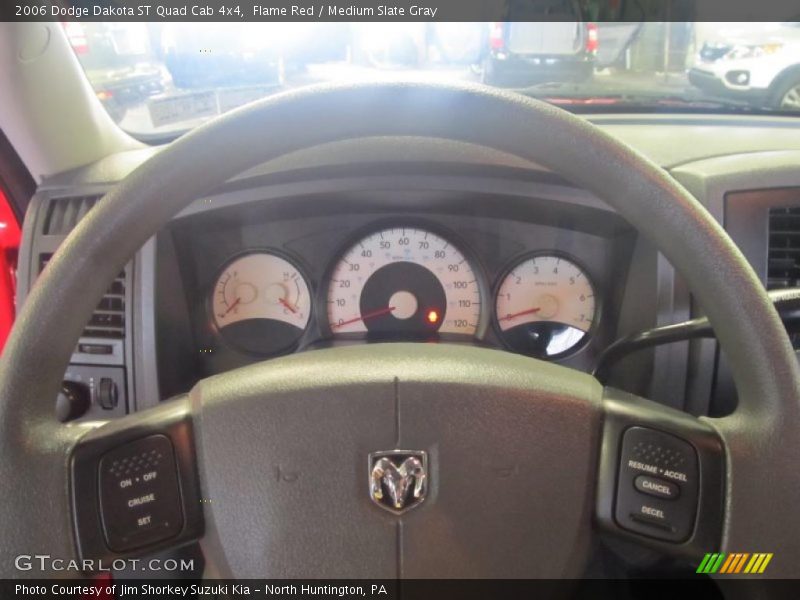 Flame Red / Medium Slate Gray 2006 Dodge Dakota ST Quad Cab 4x4