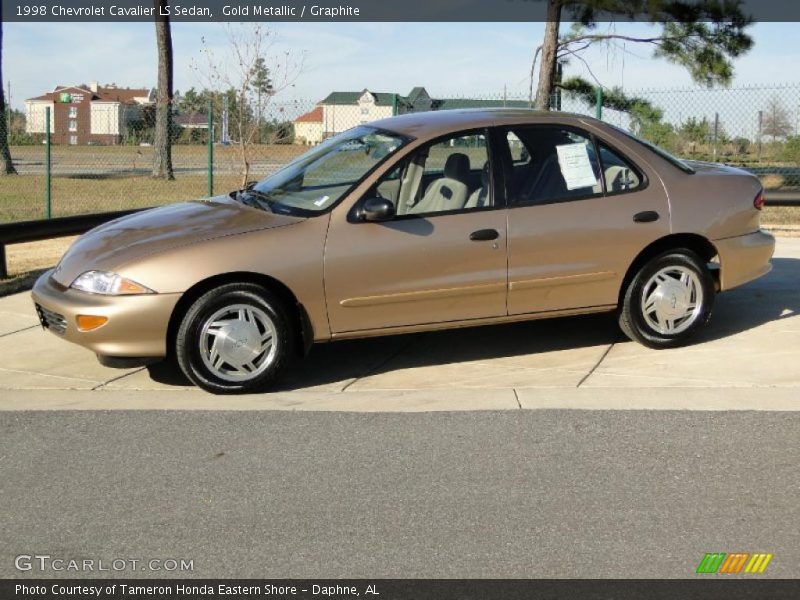 Gold Metallic / Graphite 1998 Chevrolet Cavalier LS Sedan