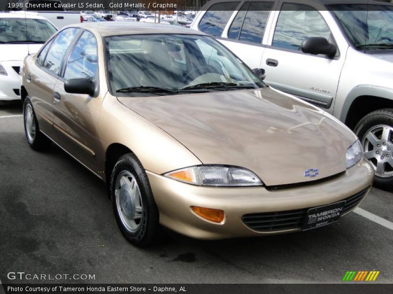 Gold Metallic / Graphite 1998 Chevrolet Cavalier LS Sedan