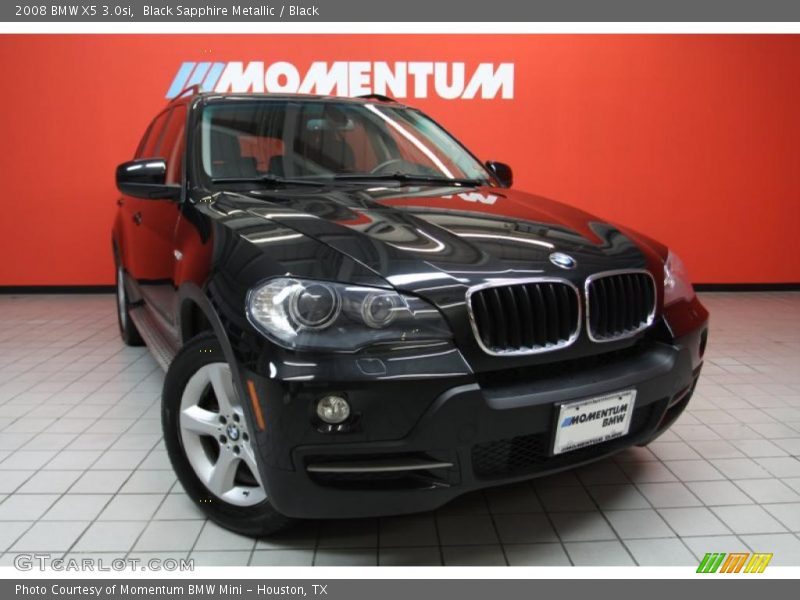 Black Sapphire Metallic / Black 2008 BMW X5 3.0si