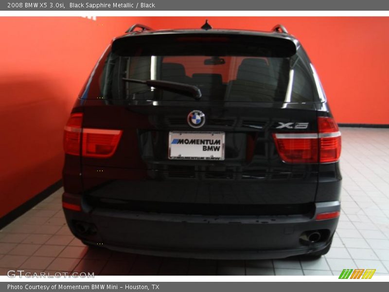 Black Sapphire Metallic / Black 2008 BMW X5 3.0si