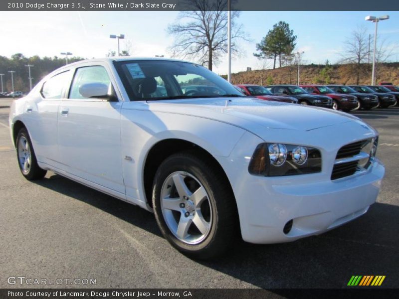 Stone White / Dark Slate Gray 2010 Dodge Charger 3.5L