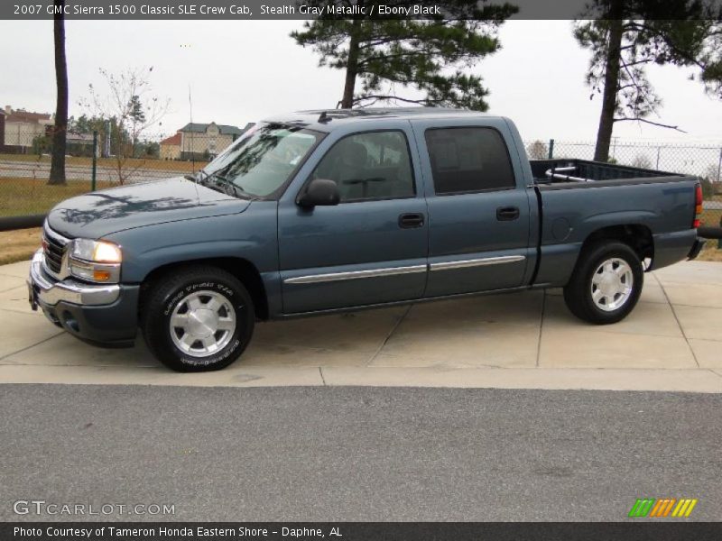 Stealth Gray Metallic / Ebony Black 2007 GMC Sierra 1500 Classic SLE Crew Cab