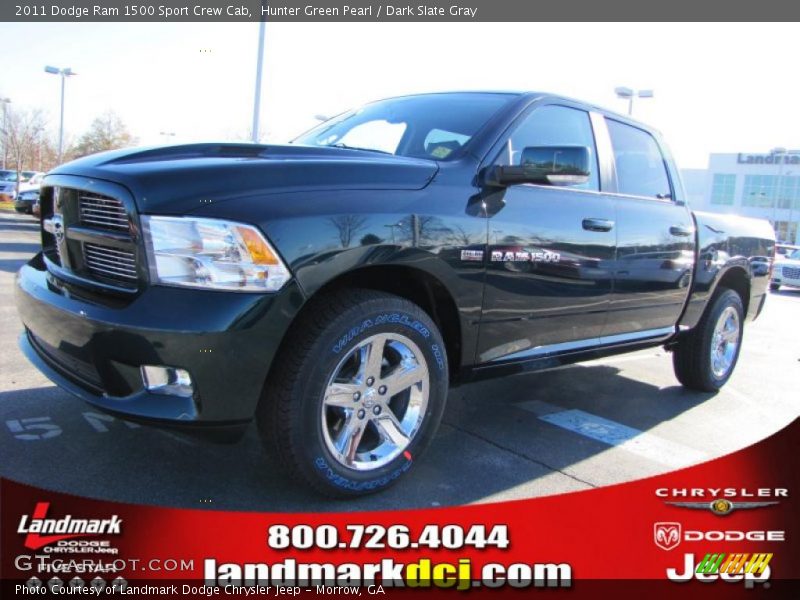 Hunter Green Pearl / Dark Slate Gray 2011 Dodge Ram 1500 Sport Crew Cab