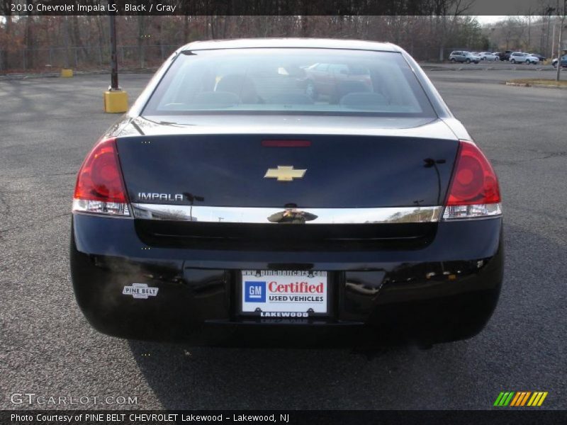 Black / Gray 2010 Chevrolet Impala LS