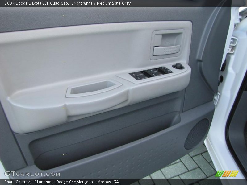 Bright White / Medium Slate Gray 2007 Dodge Dakota SLT Quad Cab