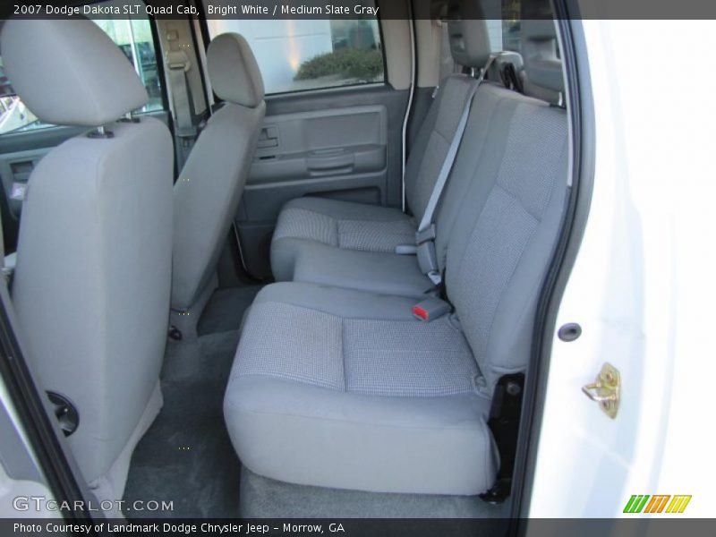 Bright White / Medium Slate Gray 2007 Dodge Dakota SLT Quad Cab