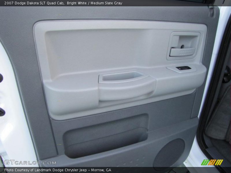 Bright White / Medium Slate Gray 2007 Dodge Dakota SLT Quad Cab