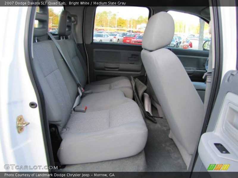 Bright White / Medium Slate Gray 2007 Dodge Dakota SLT Quad Cab