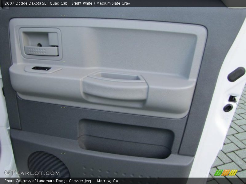 Bright White / Medium Slate Gray 2007 Dodge Dakota SLT Quad Cab
