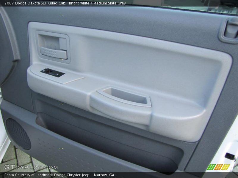 Bright White / Medium Slate Gray 2007 Dodge Dakota SLT Quad Cab