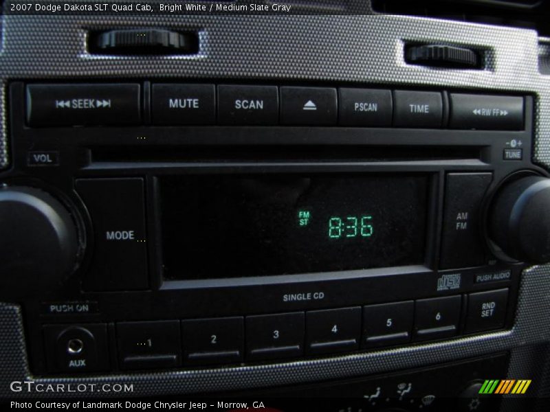 Bright White / Medium Slate Gray 2007 Dodge Dakota SLT Quad Cab