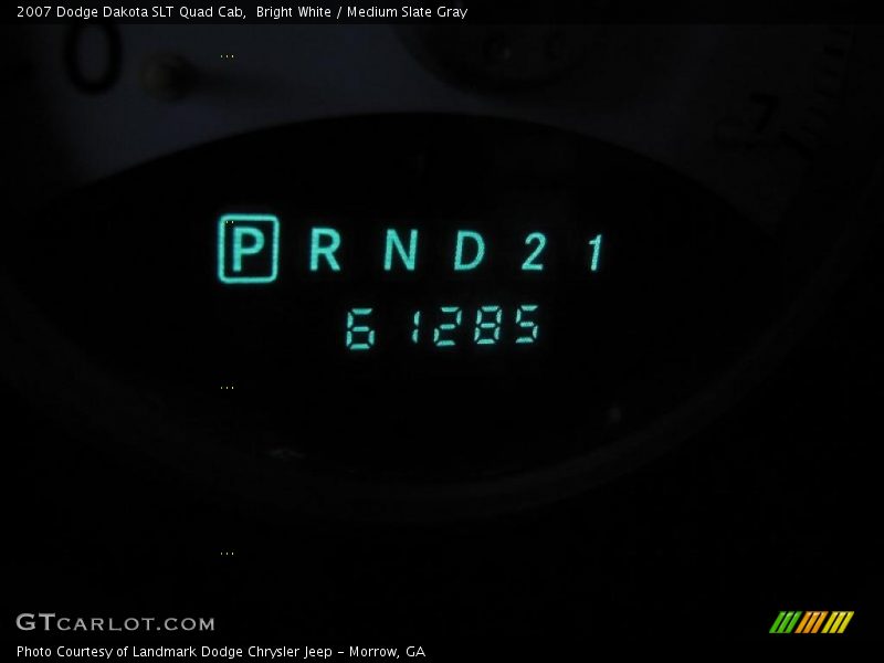 Bright White / Medium Slate Gray 2007 Dodge Dakota SLT Quad Cab
