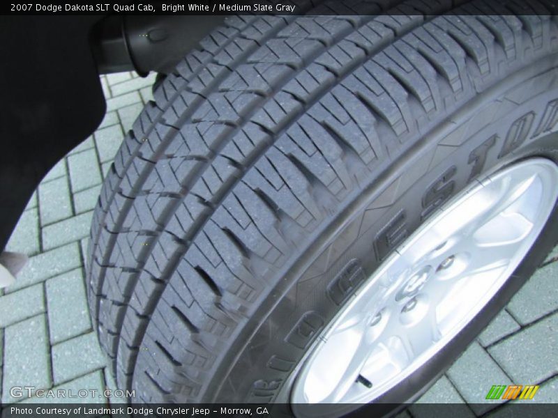 Bright White / Medium Slate Gray 2007 Dodge Dakota SLT Quad Cab