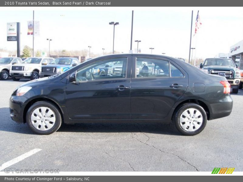 Black Sand Pearl / Dark Charcoal 2010 Toyota Yaris Sedan