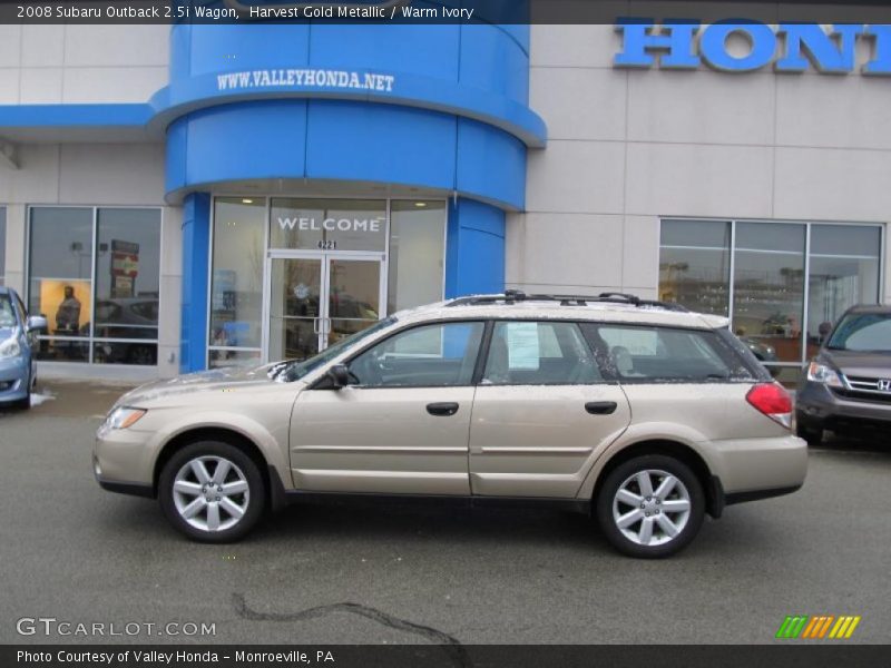 Harvest Gold Metallic / Warm Ivory 2008 Subaru Outback 2.5i Wagon