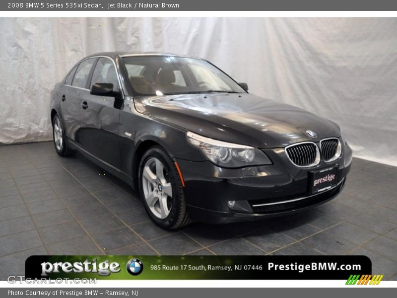Jet Black / Natural Brown 2008 BMW 5 Series 535xi Sedan