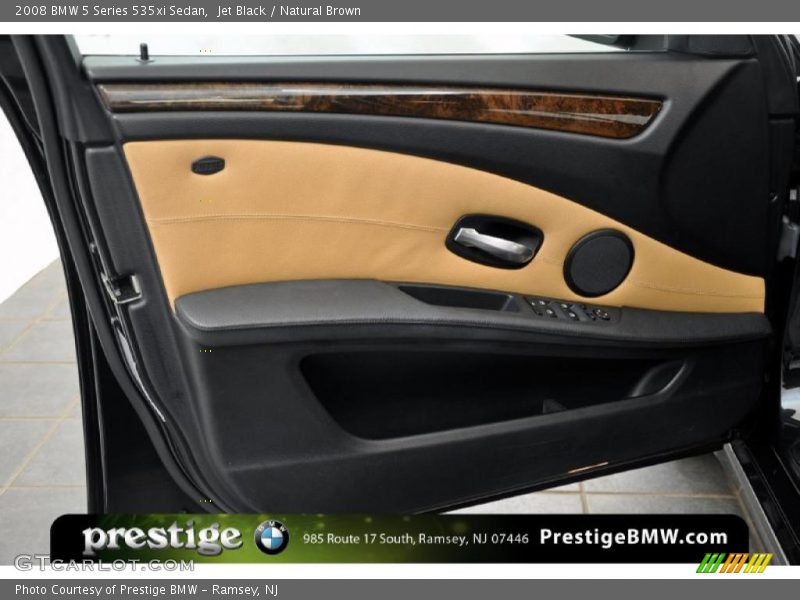 Jet Black / Natural Brown 2008 BMW 5 Series 535xi Sedan