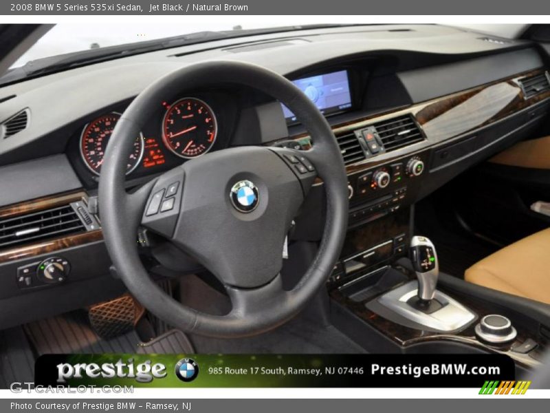 Jet Black / Natural Brown 2008 BMW 5 Series 535xi Sedan