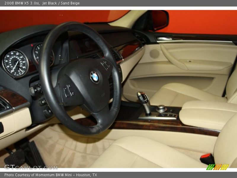 Jet Black / Sand Beige 2008 BMW X5 3.0si