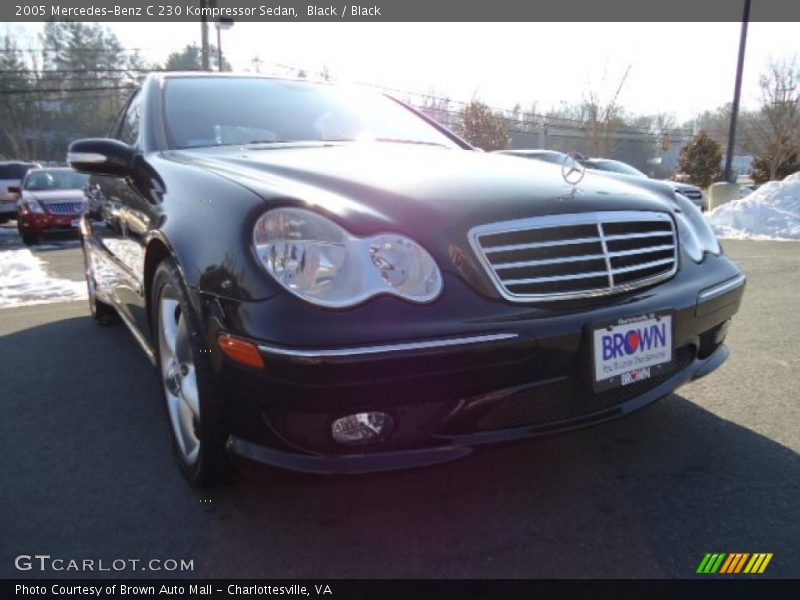 Black / Black 2005 Mercedes-Benz C 230 Kompressor Sedan