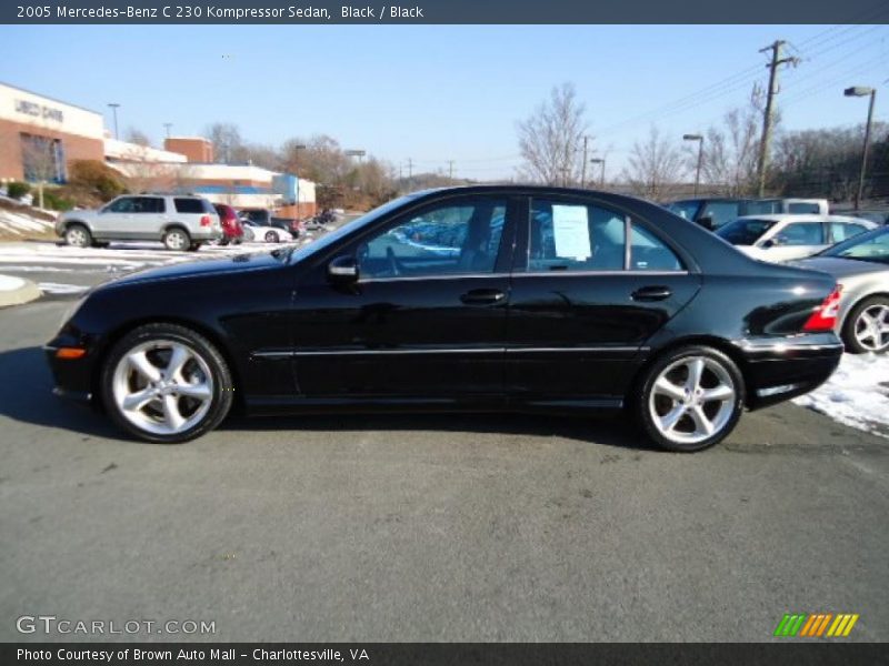 Black / Black 2005 Mercedes-Benz C 230 Kompressor Sedan