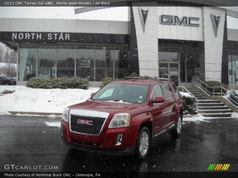 Merlot Jewel Metallic / Jet Black 2011 GMC Terrain SLE AWD