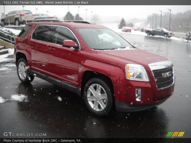 Merlot Jewel Metallic / Jet Black 2011 GMC Terrain SLE AWD