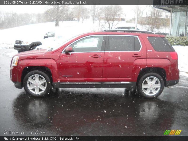 Merlot Jewel Metallic / Jet Black 2011 GMC Terrain SLE AWD