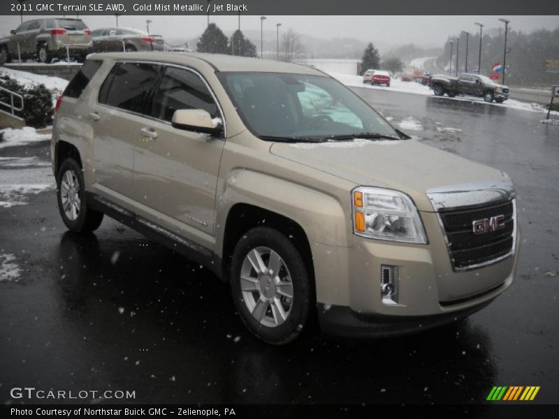 Gold Mist Metallic / Jet Black 2011 GMC Terrain SLE AWD