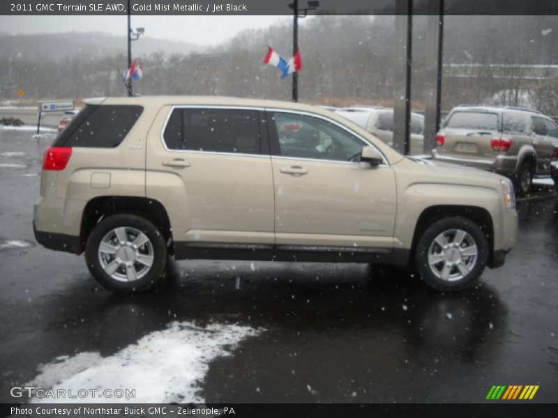 Gold Mist Metallic / Jet Black 2011 GMC Terrain SLE AWD