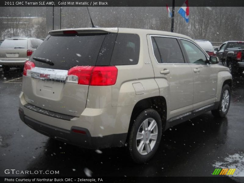 Gold Mist Metallic / Jet Black 2011 GMC Terrain SLE AWD