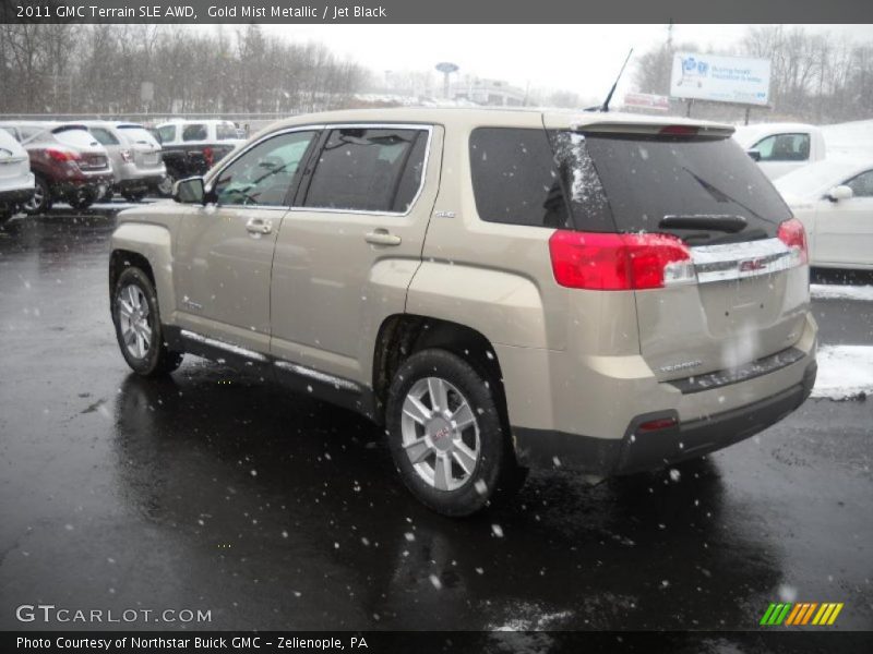 Gold Mist Metallic / Jet Black 2011 GMC Terrain SLE AWD
