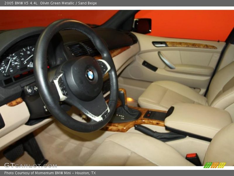 Olivin Green Metallic / Sand Beige 2005 BMW X5 4.4i